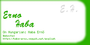 erno haba business card