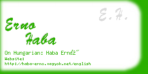 erno haba business card